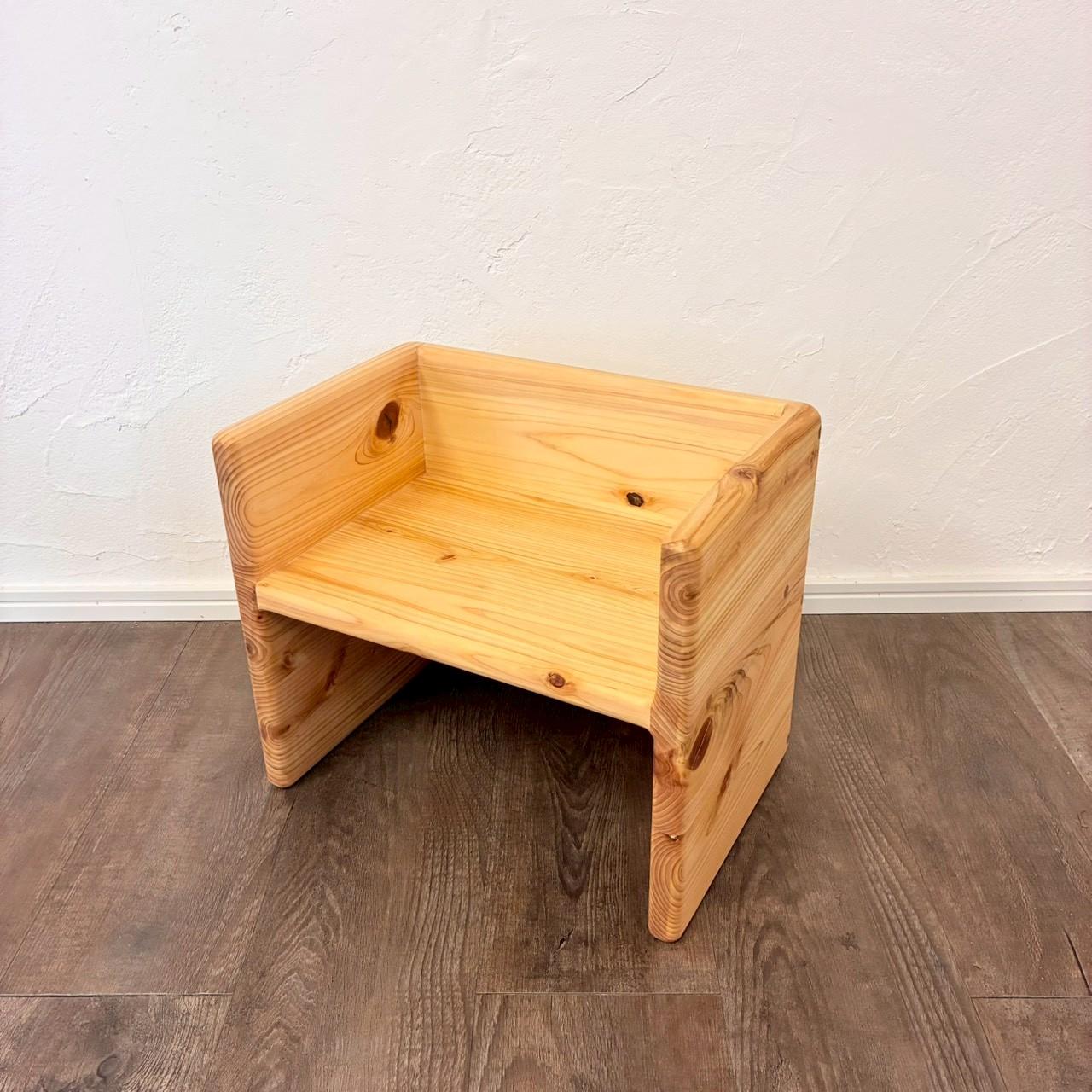 【全ての角が丸い】成長に合わせて使える子供椅子＆机セット　国産ヒノキの無垢材　オイル仕上げ　変化椅子　子供机　踏み台 | 7枚目