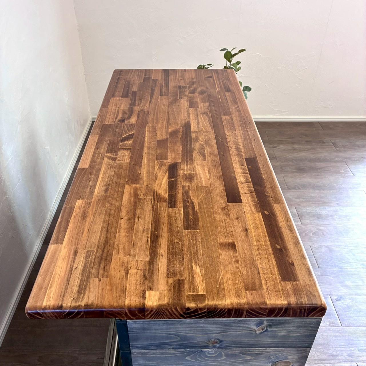 【男前フットレスト・キャスター付きバーカウンター】黒　レジ台　店舗什器 キッチンカウンター　美容室・サロンにも♪ | 11枚目