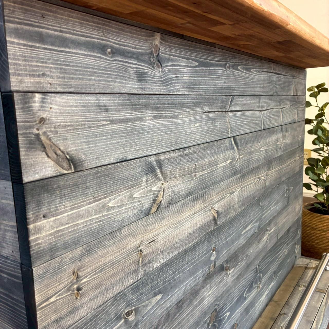 【男前フットレスト・キャスター付きバーカウンター】黒　レジ台　店舗什器 キッチンカウンター　美容室・サロンにも♪ | 13枚目