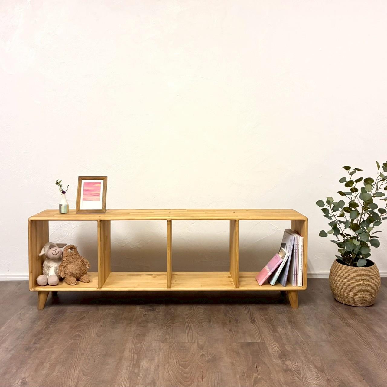 みんなが安心して使える＊全ての角を丸めたテレビ台｜パイン無垢材　テレビボード　本棚　収納棚　【カラーサイズオーダー可】