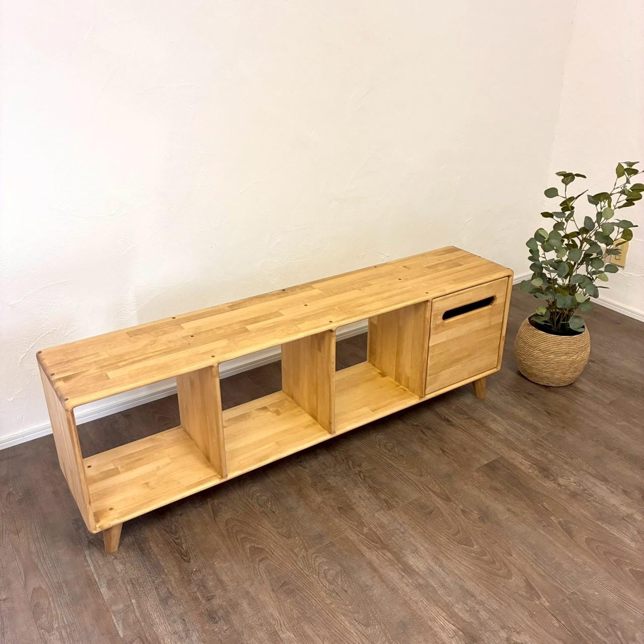 みんなが安心して使える＊全ての角を丸めたテレビ台｜パイン無垢材　テレビボード　本棚　収納棚　【カラーサイズオーダー可】 | 10枚目