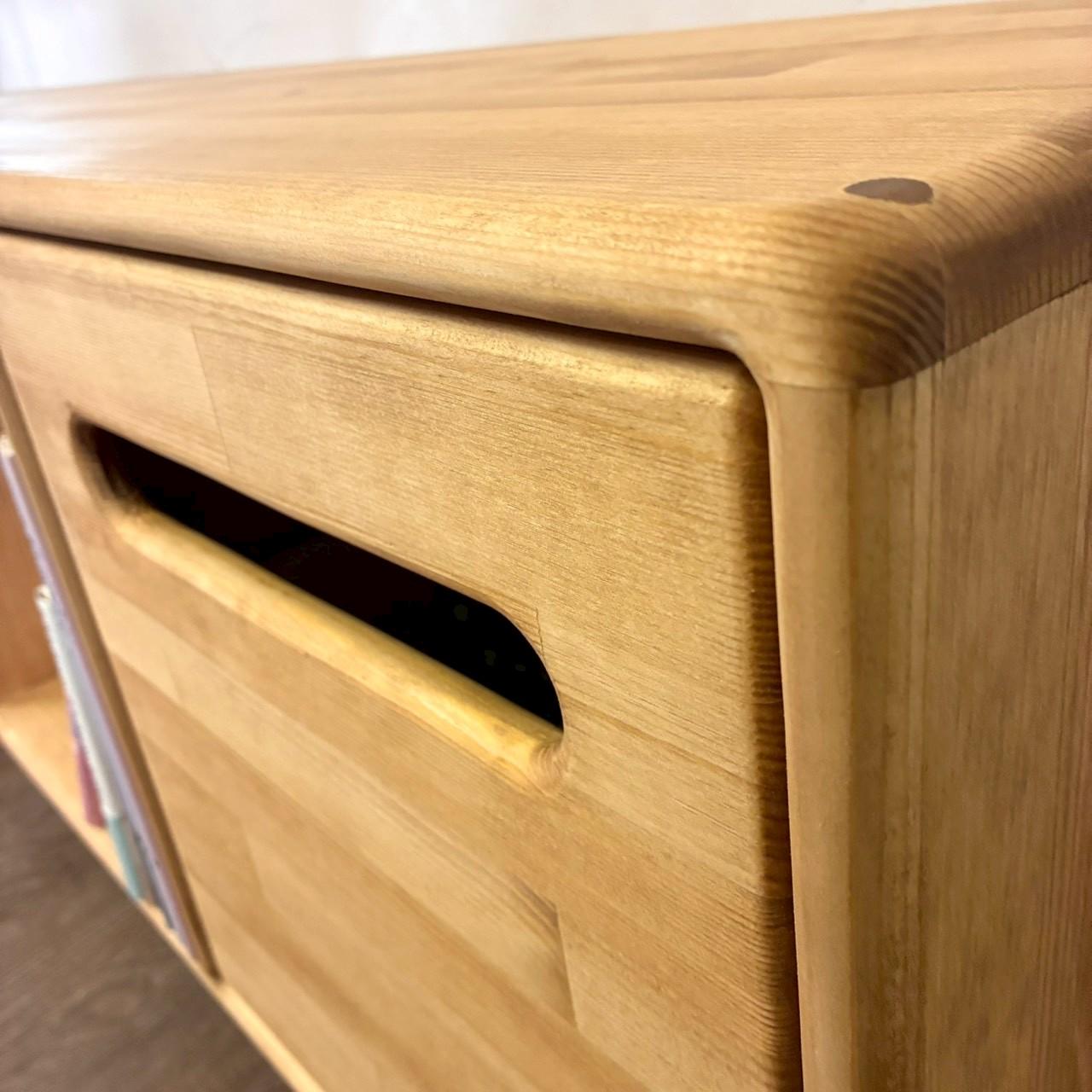 みんなが安心して使える＊全ての角を丸めたテレビ台｜パイン無垢材　テレビボード　本棚　収納棚　【カラーサイズオーダー可】 | 11枚目