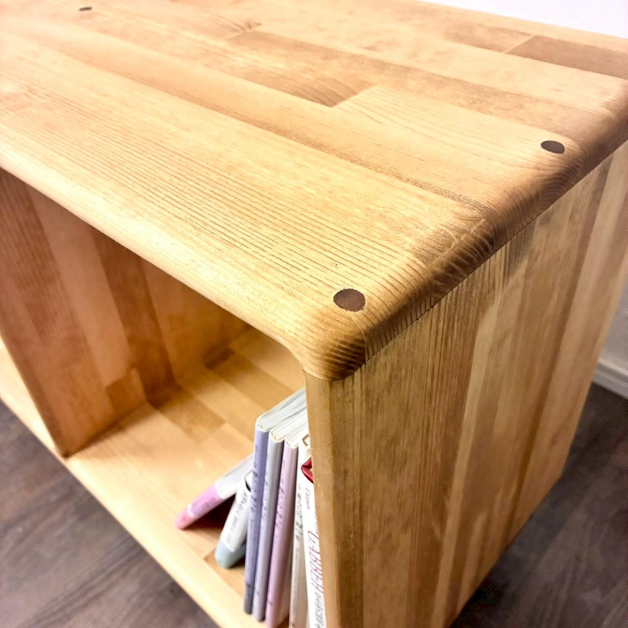 みんなが安心して使える＊全ての角を丸めたテレビ台｜パイン無垢材　テレビボード　本棚　収納棚　【カラーサイズオーダー可】 | 4枚目
