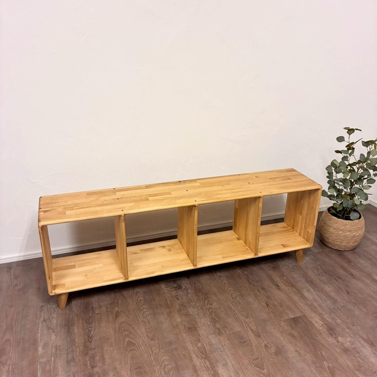 みんなが安心して使える＊全ての角を丸めたテレビ台｜パイン無垢材　テレビボード　本棚　収納棚　【カラーサイズオーダー可】 | 7枚目