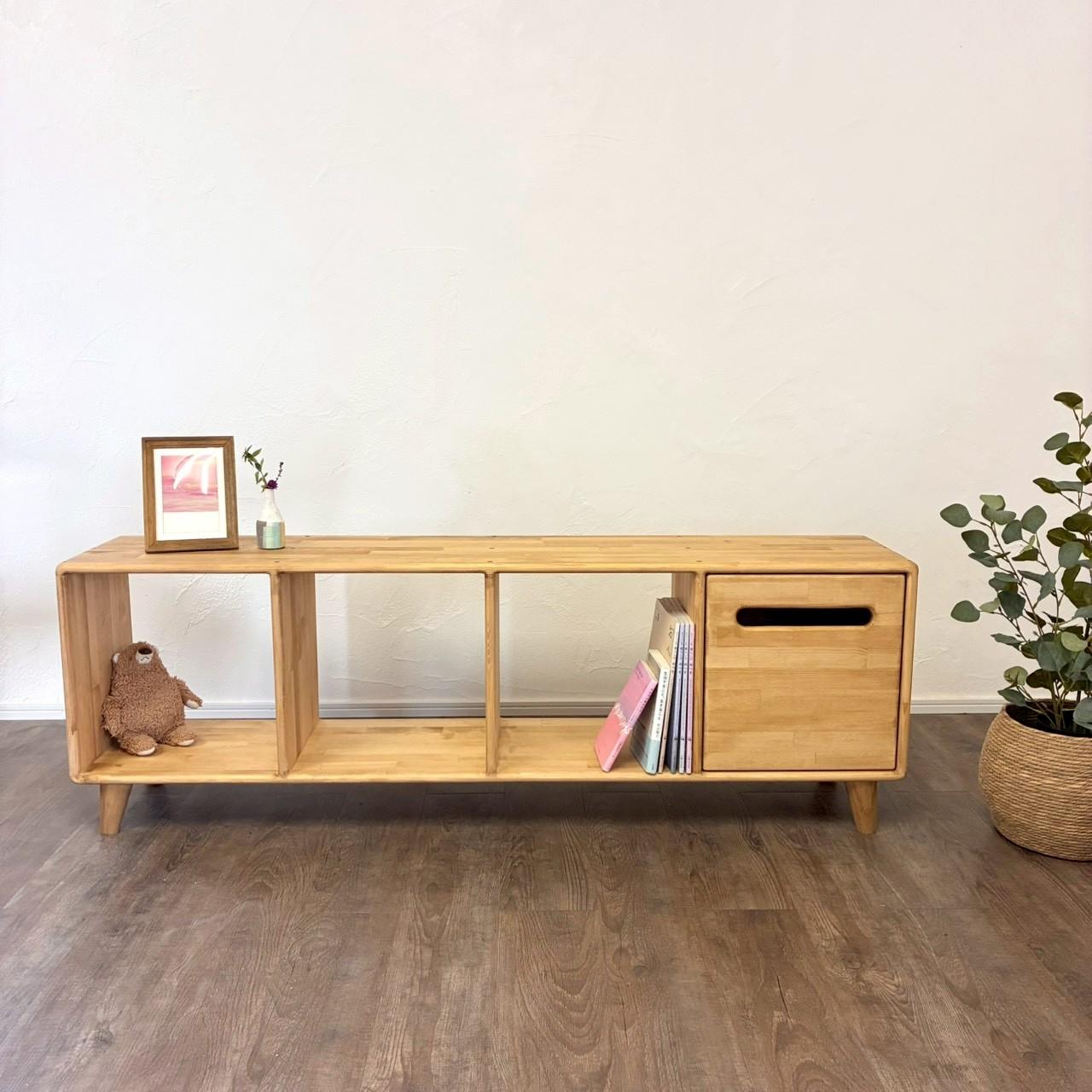 みんなが安心して使える＊全ての角を丸めたテレビ台｜パイン無垢材　テレビボード　本棚　収納棚　【カラーサイズオーダー可】 | 9枚目