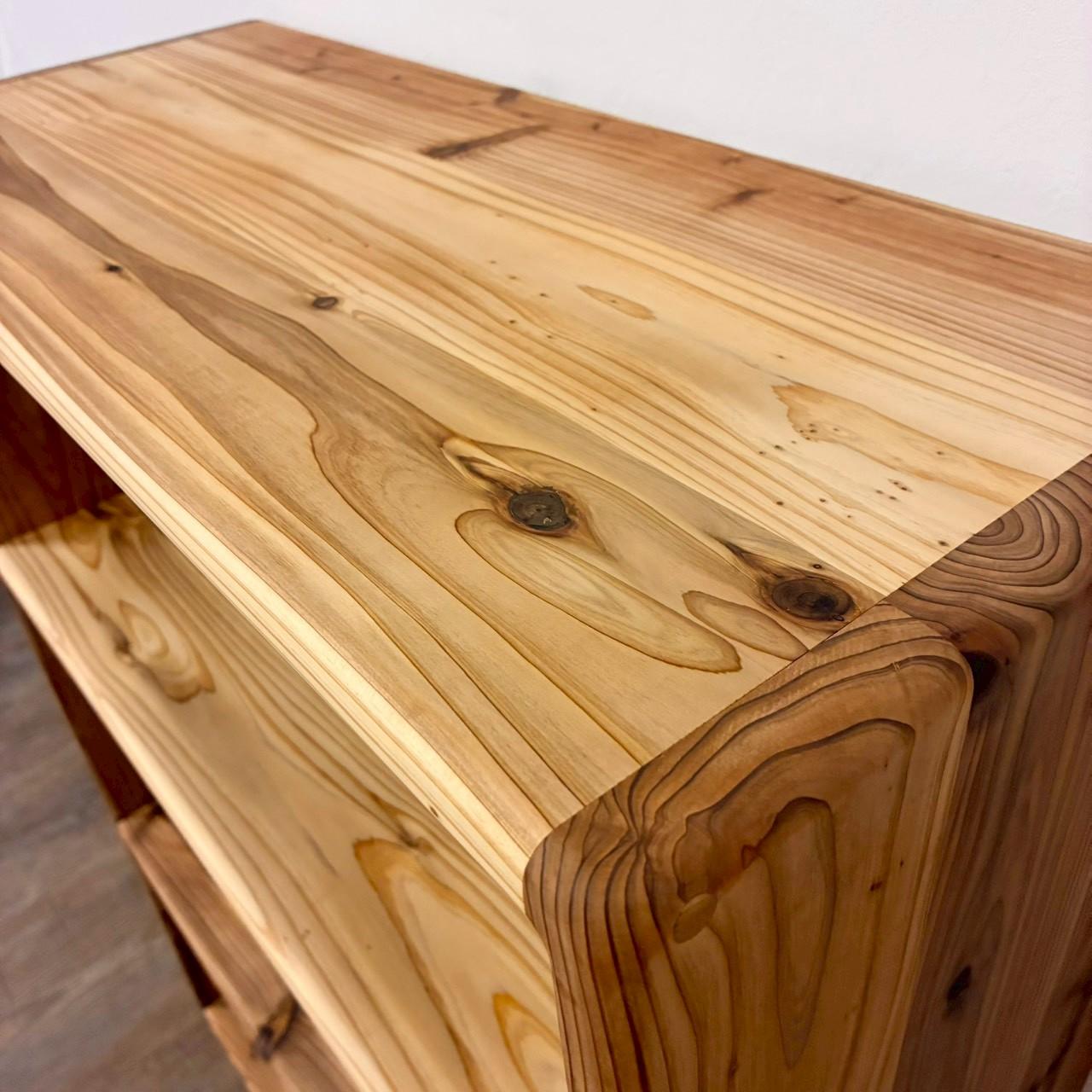 角までやさしい、国産杉の収納棚｜家族に寄り添う丸角デザイン　本棚　オープンラック　【カラーサイズオーダー可 | 7枚目